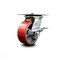 Service Caster 5 Inch Heavy Duty Red Poly on Cast Iron Caster with Roller Bearing and Brake SCC-35S520-PUR-RS-SLB - alternate 1